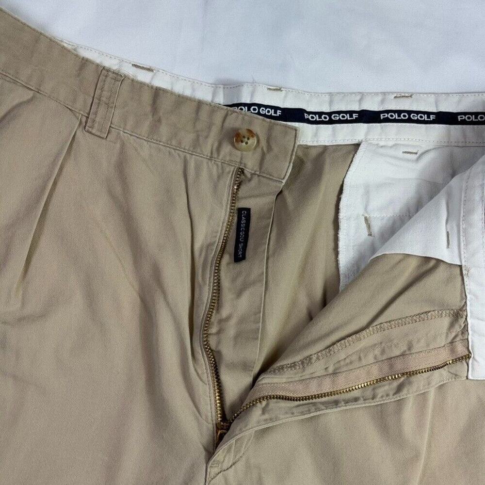 Polo Golf Ralph Lauren Men's Shorts Khaki Size 35 Pleated 8" Mid Rise